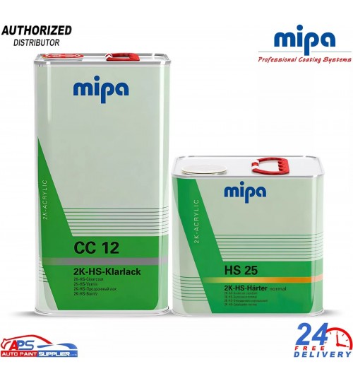 MIPA CC12 HS Show Finish 2K Lacquer with HS25 STD Hardener – 7.5L Kit